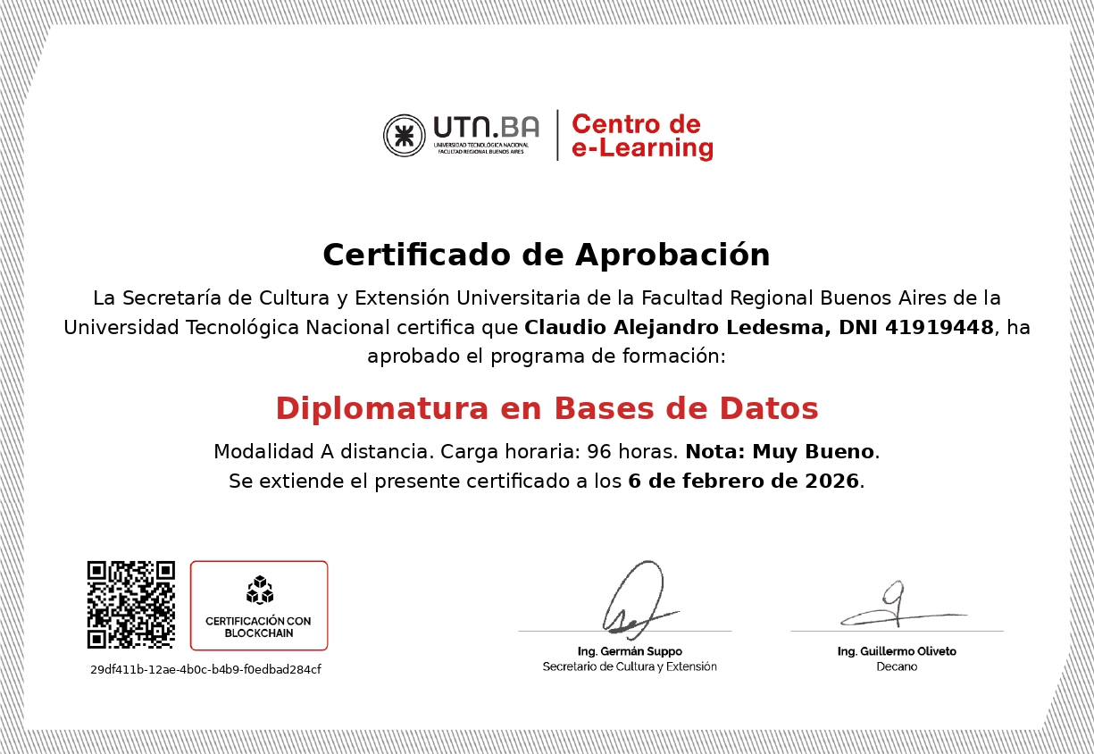 Diplomatura en Bases de Datos